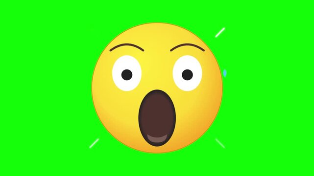 surprised shocked face emoji green screen reaction effect