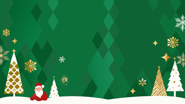 santa claus in festive winter scene vector