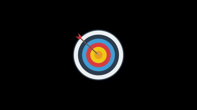 Target Arrow Hit Bullseye Success Animation Overlay Effect