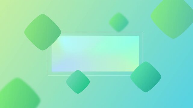 Abstract 3D Mint Green Spheres Fluid Gradient Seamless Loop, Premium 4K 60fps Glassmorphism Motion Background