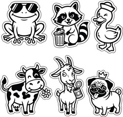 Obraz premium farm animals set