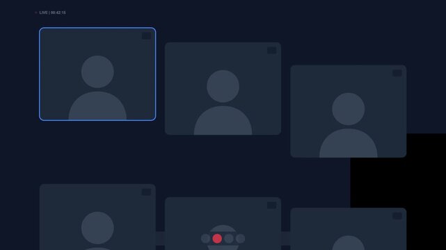 video conference call online meeting ui avatar animation
