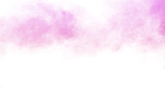 Soft pink smoke wisps swirling gently against a clean bright backdrop for ethereal design elements Isolated on transparent background