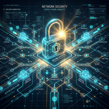 Digital Padlock Securing Supply Chain Network for Cybersecurity
