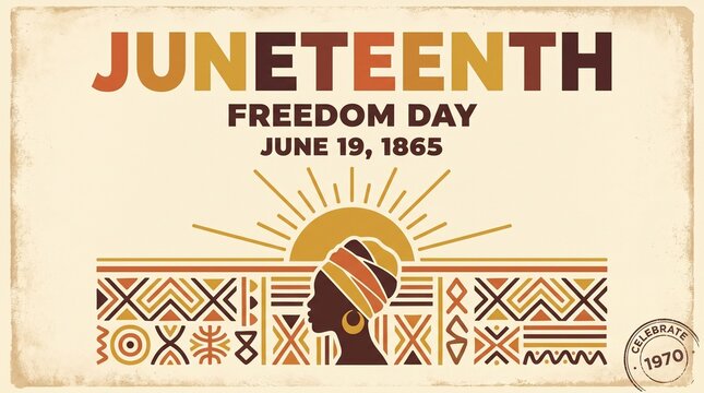 Vintage Retro Juneteenth Freedom Day Poster