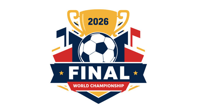 2026 World Championship Final Soccer Trophy Emblem.