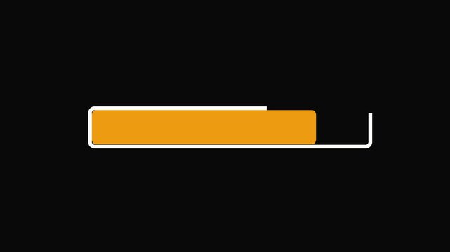 White loading bar animation, black background video, futuristic progress indicator, smooth loading screen effect, 4k motion graphics, seamless loop, digital interface animation   
