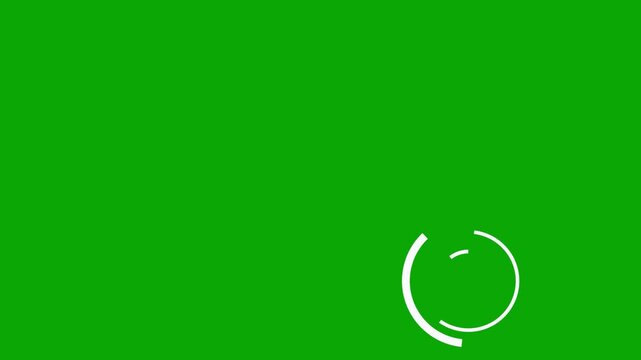 Green background video, circular loading bar animation, futuristic hud interface, smooth progress indicator effect, seamless loop motion graphics, 4k technology screen footage  