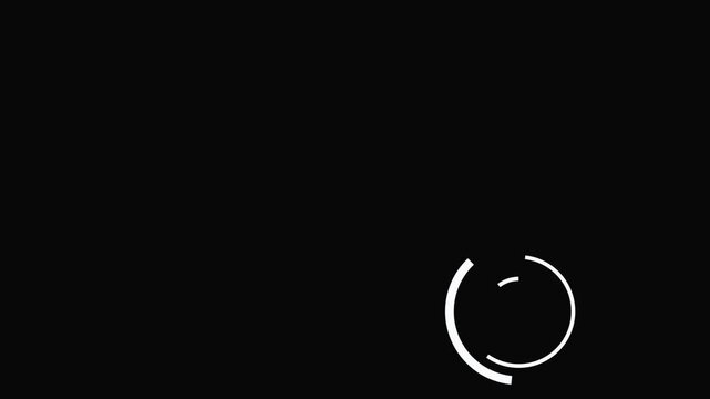White loading bar animation, black background video, futuristic progress indicator, smooth loading screen effect, 4k motion graphics, seamless loop, digital interface animation   
