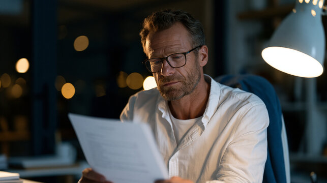 University grant administrator reviewing federal compliance documents in dim office lit only by desk lamp, research funding accountability, academic administration, sponsored program oversight, Sept
