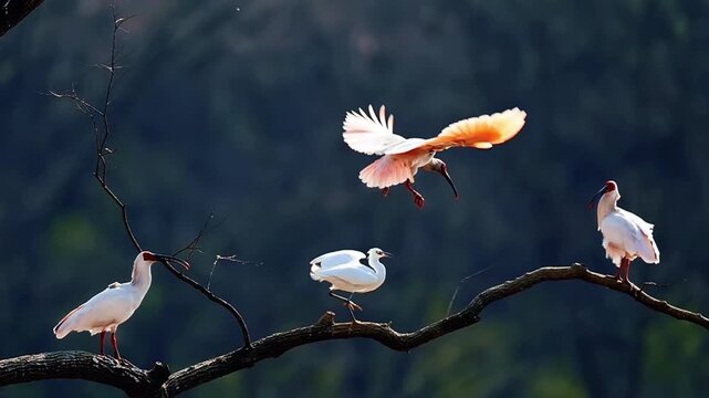 Beautiful Crested Ibis in Natural Habitat 4K