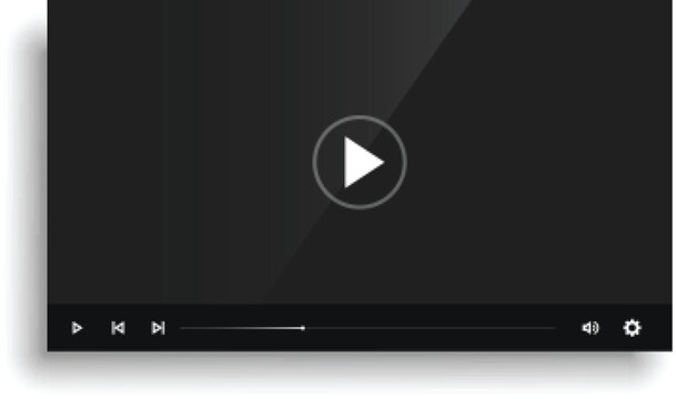 Vector illustration of digital media player interface layout vector