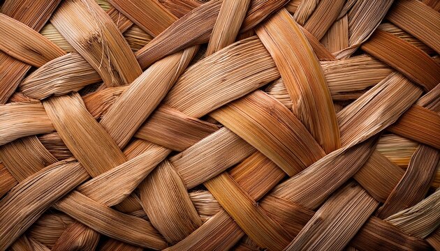 rustic natural straw pattern backdrop with organic sisal texture for interior design
