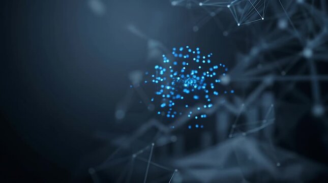 Glowing Holographic Light Bulb Visualization Technology Concept