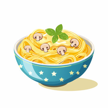 Spaghetti mit einer Champignonsosse