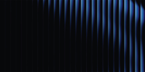 Fototapeta premium 3D abstract background, illuminated by dynamic blue light waves shifting across it. Dark and gloomy background, luxury technology wallpaper,