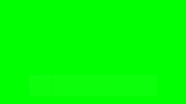 White empty notification bar appearing on green screen background for customizable social media pop up alerts UI design