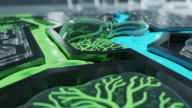 Abstract metallic and liquid forms perfect for UI/UX elements and digital motion graphics