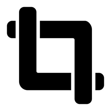 crop glyph icon
