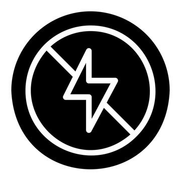 no flash glyph icon