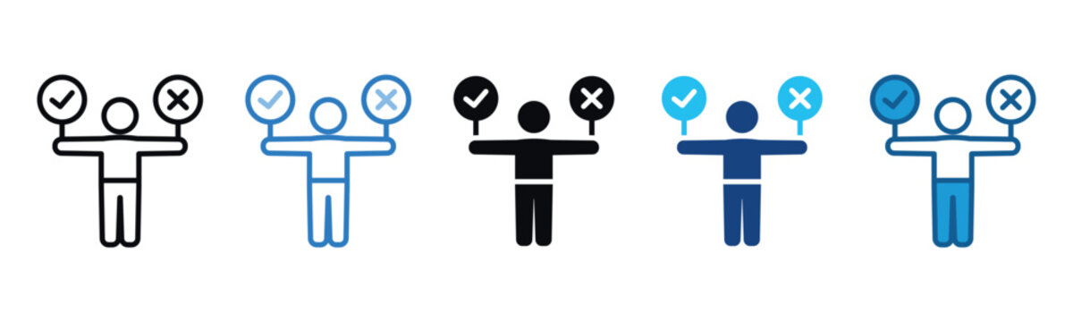 Decision Making Icon Set Multiple Style Of