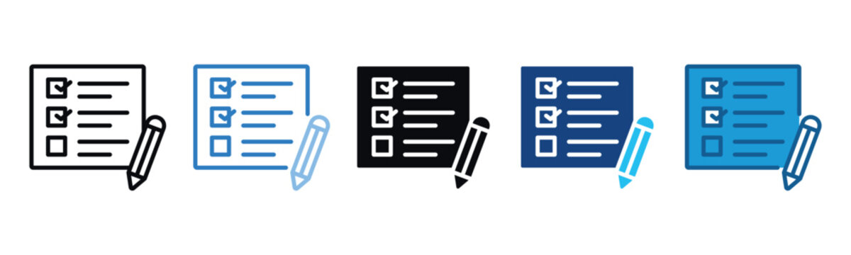 Task Icon Set Multiple Style Of