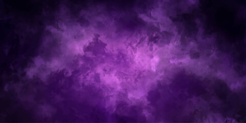 An abstract dark blue and purple space background featuring a smoky cloud texture with bright stars and a galaxy pattern © Asad Visuals
