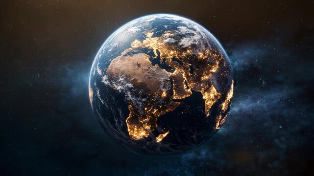 Our beautiful glowing Planet Earth in a dramatic atmosphere, inspiring action for WORLD ENVIRONMENT DAY and anticipating the global reach of WORLD CUP 2026