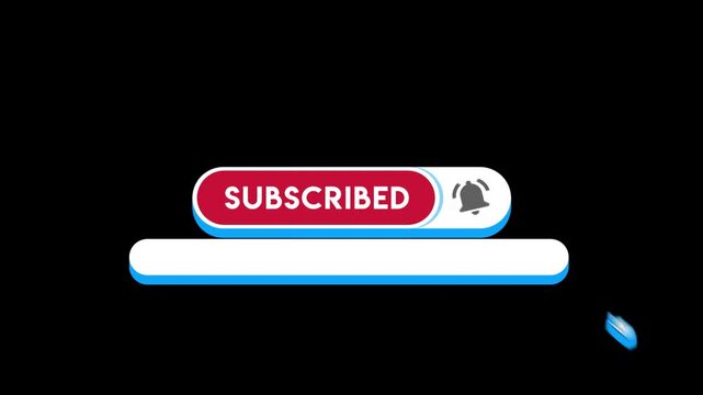 YouTube subscribed button, red and white notification icon, social media symbol