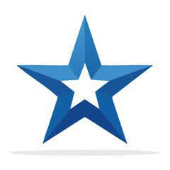 Obraz premium Blue 3D Star Icon