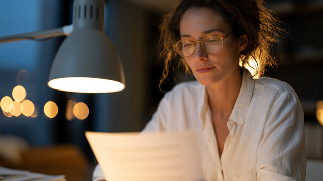 University grant administrator reviewing federal compliance documents in dim office lit only by desk lamp, research funding accountability, academic administration, sponsored program oversight, Sept