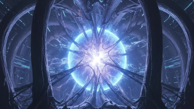 Abstract Sci Fi Energy Core Tunnel Animation Loop