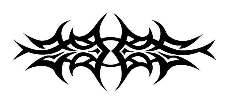PNG Bold tribal tattoo design.