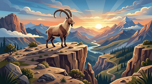goat in the desert