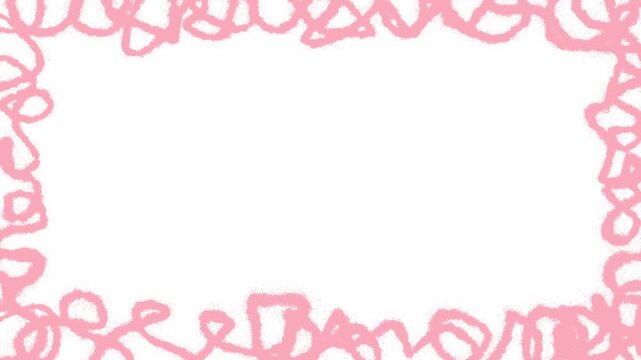 Scribble Doodle Line Frame Background Loop - pastel color