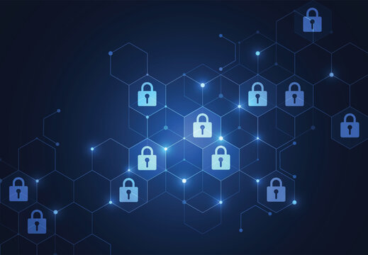 Blue digital network visualization with interconnected user silhouettes over binary code background, blue background