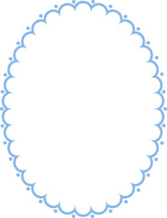 Fototapeta premium Blue Striped Vintage Background with White Decorative Frame and Elegant Invitation Border Design