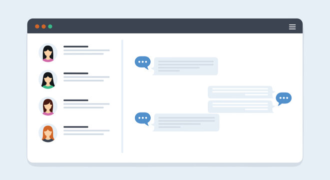 People chatting on computer screen