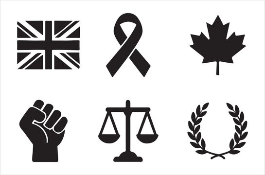 National symbol Silhouettes Against White Background silhouette