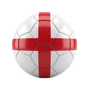 England flag soccer ball for sports championship match or game celebration, represents national football team patriotic soccer equipment for fans.
