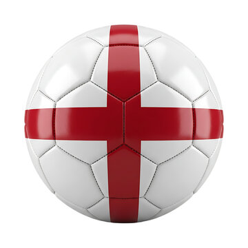 England flag soccer ball for sports championship match or game celebration, represents national football team patriotic soccer equipment for fans.