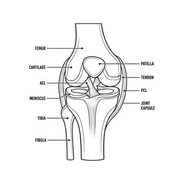 Human Knee Joint Anatomy Diagram