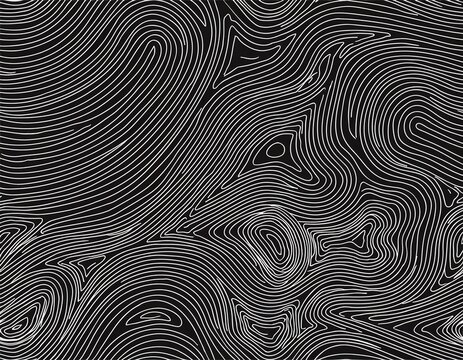 abstract topographic contour lines seamless pattern wavy organic shapes black and white minimal line art background