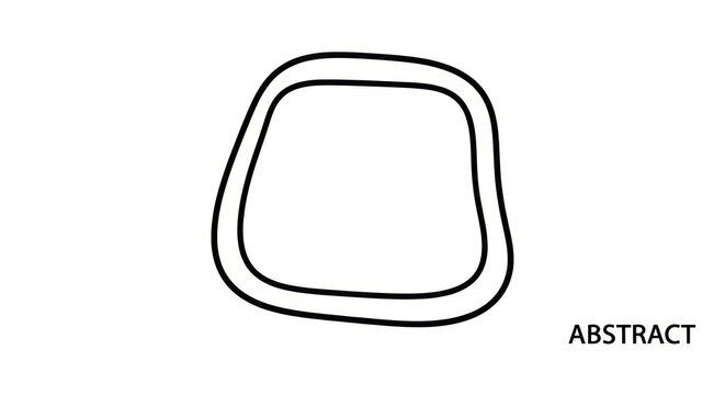 Simple abstract organic line shape icon