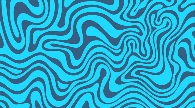 Abstract Swirl Pattern, Blue And Navy Vector Illustration