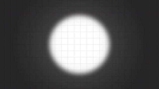 Minimalist grey grid line seamless loop animation moving horizontally from left to right with spotlight at center on white background. 4K animated for background, highlight, and motion graphics.