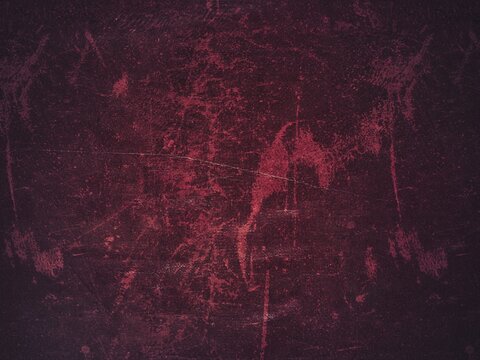 Dark Maroon Red Grunge Texture with Scratched Pattern and Moody Abstract Surface