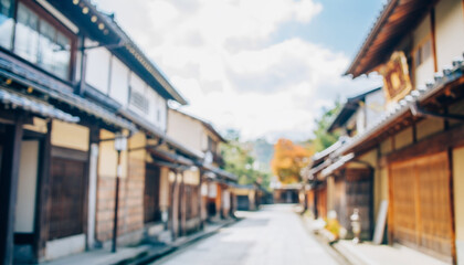 Fototapeta premium ぼやけた日本の古都のイメージ画像 京都・奈良