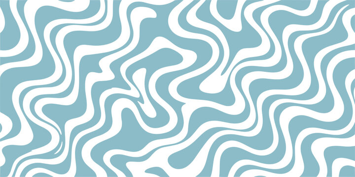 Psychedelic wavy pattern with distorted checkered background, abstract retro groovy design