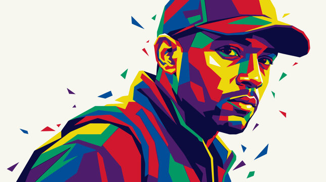 Man Wearing Baseball Cap Portrait.